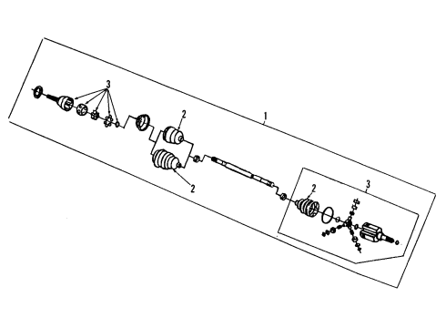1988 Chevy Celebrity Front Axle Shafts & Joints Diagram