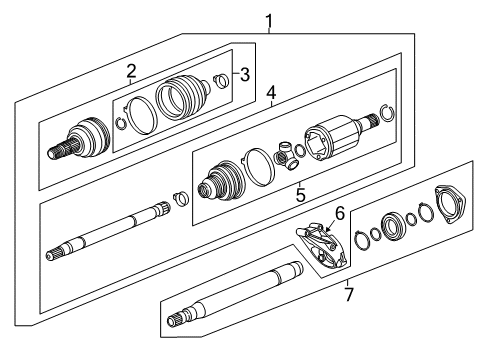2019 Buick Cascada Axle Assembly, Front Driver Side Diagram for 13362755