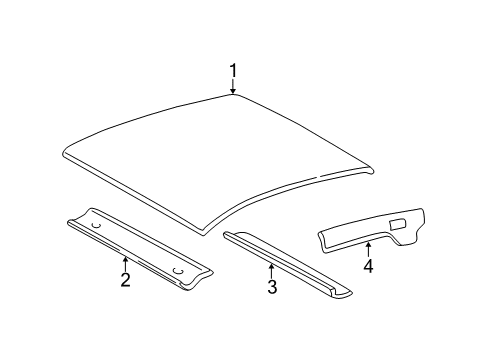 2005 Chevy Monte Carlo Roof Panel Diagram for 89025801