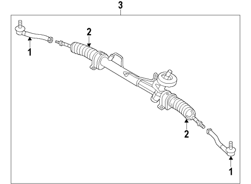 2009 Pontiac G3 P/S Pump & Hoses Diagram