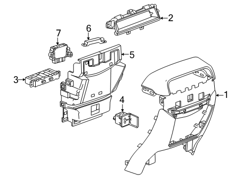 2025 Cadillac ESCALADE IQ Center Console Diagram 8 - Thumbnail