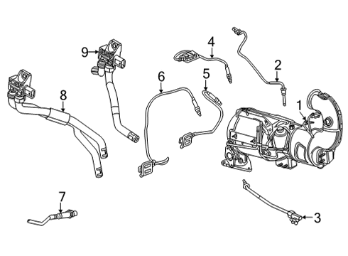 2020 GMC Sierra 1500 Nitrogen Oxide Sensor Diagram for 24001900