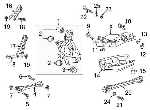 2014 Cadillac CTS Mount Bolt, Rear Diagram for 11570509