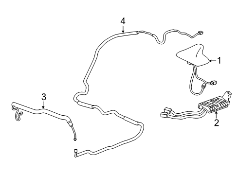 2012 Chevy Camaro Antenna Cable Diagram for 19119019