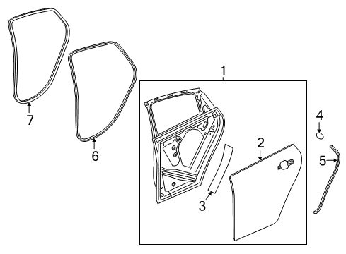 2025 Chevy Malibu Door & Components Diagram