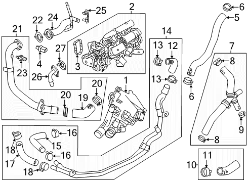2024 Buick Encore GX Outlet Pipe Diagram for 12703917