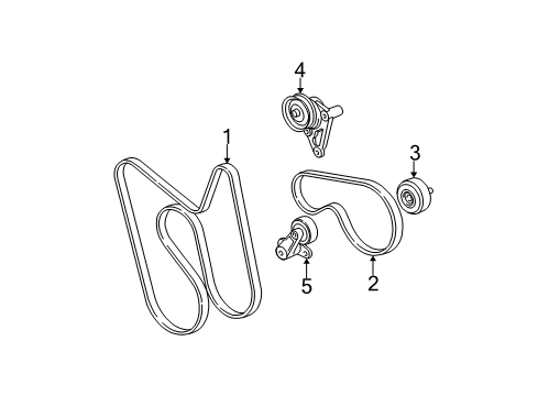 2005 Chevy Silverado 2500 HD Belts & Pulleys - Belts Diagram 3 - Thumbnail