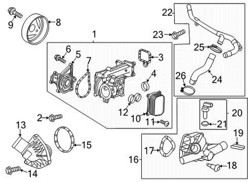 2022 Buick Encore GX Thermostat Diagram for 55503988