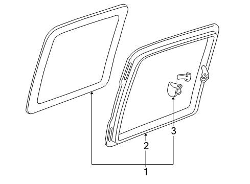 2007 Chevy Silverado 1500 Classic Glass - Door Diagram