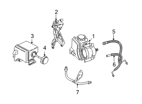 1995 Pontiac Sunfire P/S Pump & Hoses Diagram 3 - Thumbnail
