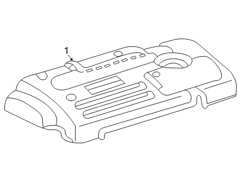2004 Pontiac Vibe Engine Cover Diagram for 88971575