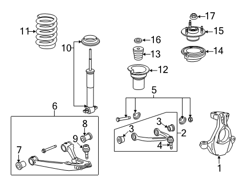 2010 Chevy Tahoe Front Suspension Components Diagram 5 - Thumbnail