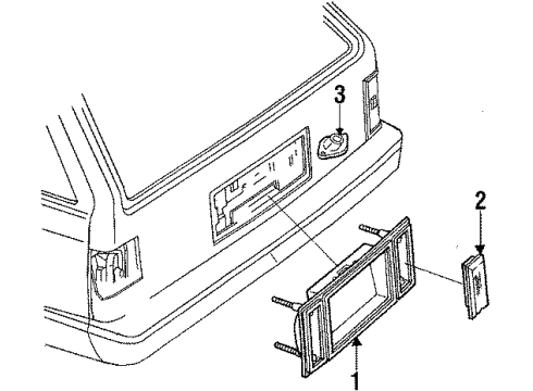 1995 Oldsmobile Cutlass Ciera Backup & License Lamps Diagram