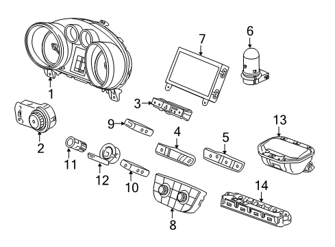 2016 Buick Cascada Display System, Driver Side Diagram for 23349763