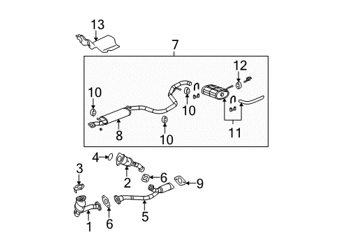 2005 Chevy Malibu Exhaust System Diagram 3 - Thumbnail