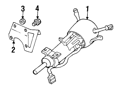 2002 Oldsmobile Aurora Steering Column Assembly Diagram