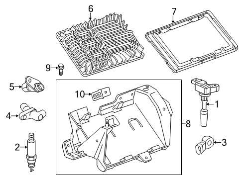2018 Cadillac CTS Mount Bracket Diagram for 23106332
