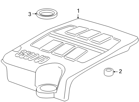 2006 Pontiac G6 Engine Cover Diagram for 12593411