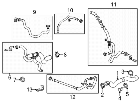 2025 Cadillac CT4 Lower Hose Clamp Diagram for 11516221