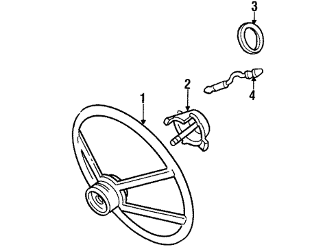1991 Chevy C1500 Steering Wheel & Trim Diagram