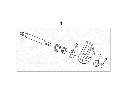 1995 Pontiac Sunfire Intermediate Shaft, Front Diagram for 26034381