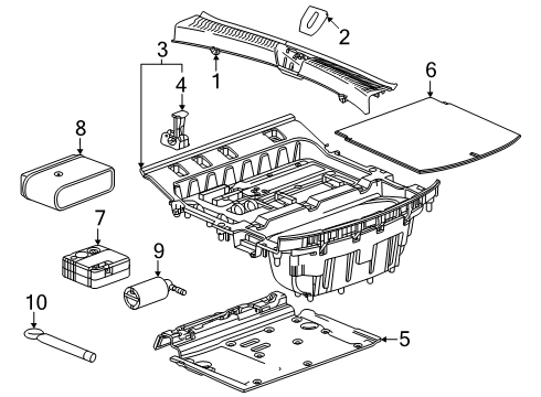 2024 Chevy Equinox EV Interior Trim - Rear Body Diagram