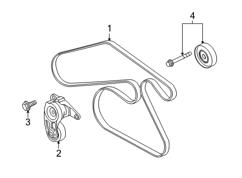 2010 Chevy Equinox Belts & Pulleys - Belts Diagram 2 - Thumbnail