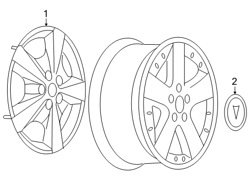 2006 Pontiac Montana Wheel Covers & Trim Diagram