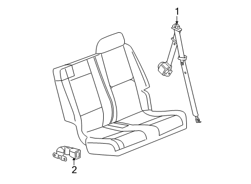 2011 Chevy Suburban 2500 Seat Belt Diagram