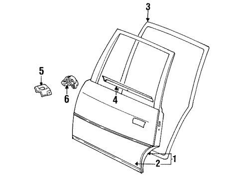 1989 Buick Century Door & Components Diagram