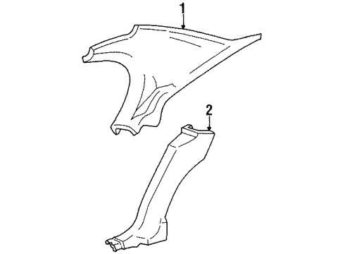 2001 Chevy Lumina Interior Trim - Quarter Panels Diagram