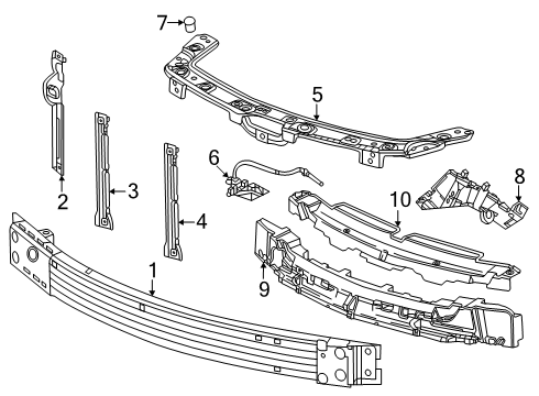 2025 Chevy Trax Bumper & Components - Front Diagram 2 - Thumbnail