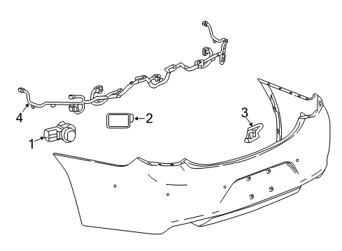 2018 Buick LaCrosse Electrical Components - Rear Bumper Diagram