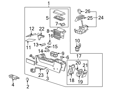 2006 Pontiac G6 Mount Bracket Diagram for 25811880