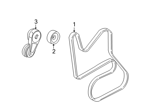 2006 Buick Rendezvous Belts & Pulleys - Belts Diagram 2 - Thumbnail