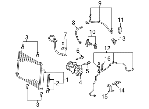 2010 Pontiac Vibe Pressure Switch Diagram for 19184695