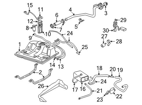 2004 Chevy Monte Carlo Fuel Pump Diagram for 19369965
