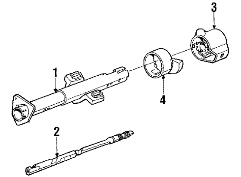 1988 Buick LeSabre Steering Column Assembly Diagram 2 - Thumbnail