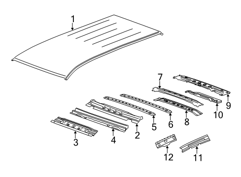 2010 Chevy Equinox Roof & Components Diagram 2 - Thumbnail