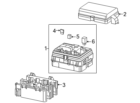 2023 GMC Sierra 1500 Fuse & Relay Box Diagram for 85561330