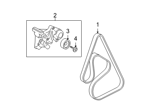 2009 Buick Lucerne Serpentine Belt Diagram for 12604478