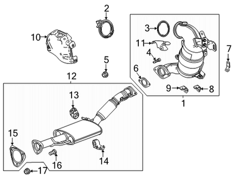 2020 Buick Encore GX Exhaust System Diagram 5 - Thumbnail