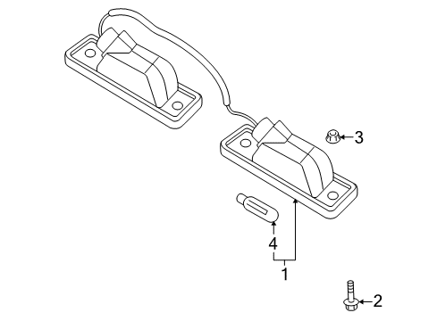 2011 Chevy Aveo5 License Lamp Diagram for 95387158