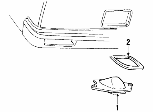 1986 Pontiac Bonneville Lamp Assembly Diagram for 913204