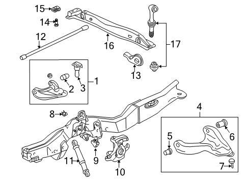 2002 Oldsmobile Bravada Pivot Arm, White, Front Diagram for 15684328
