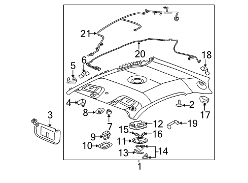 2007 Chevy Cobalt Sunroof Switch Diagram for 22716442