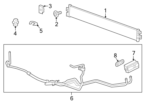 2024 GMC Sierra 1500 Pipe, Transmission Oil Cooler Diagram for 85016858