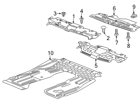 2019 Chevy Sonic Splash Shields Diagram