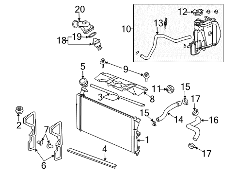 2006 Buick LaCrosse Lower Hose Diagram for 15835973
