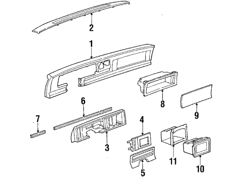1988 Buick Reatta Instrument Panel Diagram